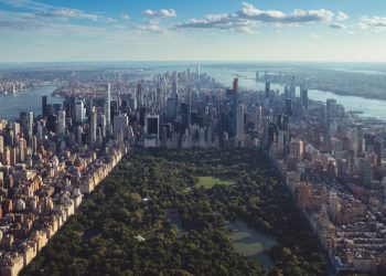 new York skyline Central Park