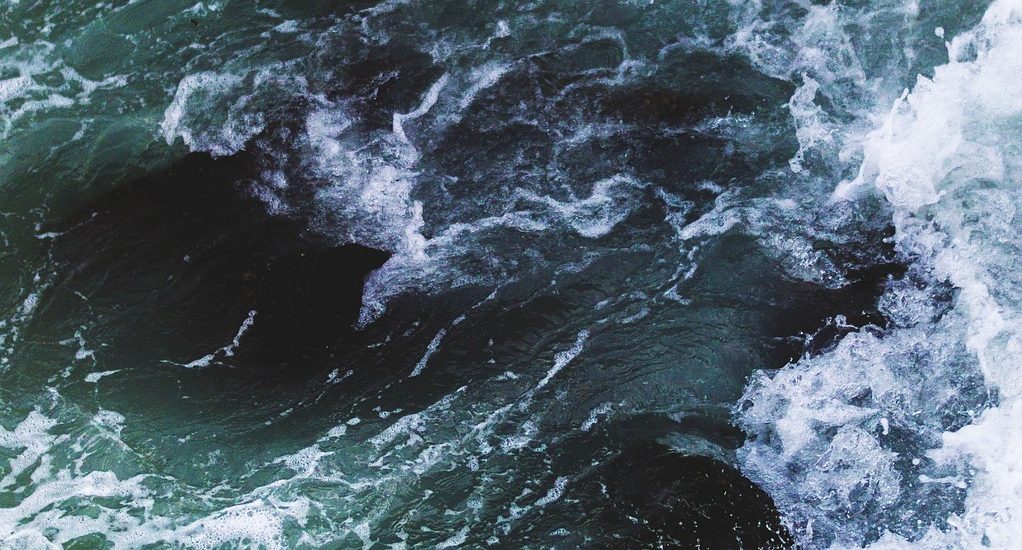 close up of an ocean swell